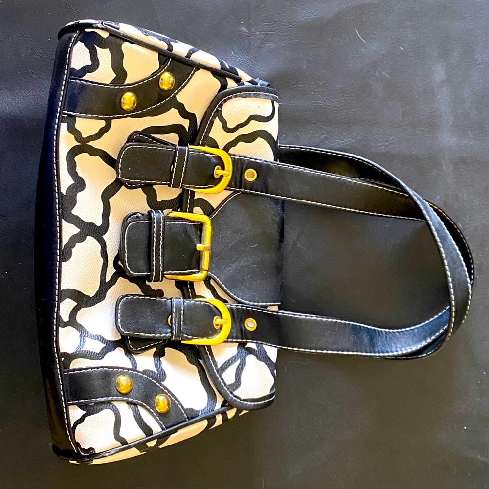Black and white purse